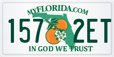 FL license plate 1572ET