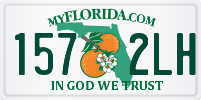 FL license plate 1572LH