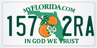 FL license plate 1572RA