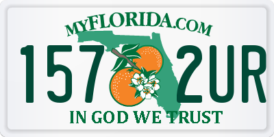 FL license plate 1572UR