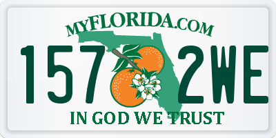 FL license plate 1572WE