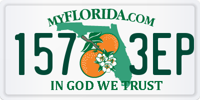 FL license plate 1573EP