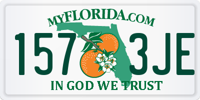 FL license plate 1573JE