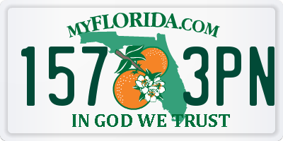 FL license plate 1573PN