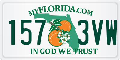 FL license plate 1573VW