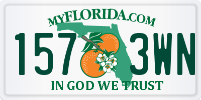 FL license plate 1573WN