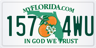 FL license plate 1574WU