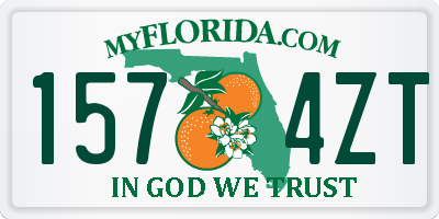 FL license plate 1574ZT