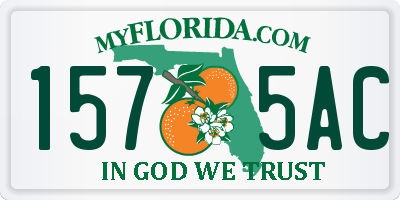 FL license plate 1575AC