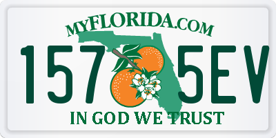 FL license plate 1575EV