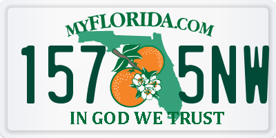FL license plate 1575NW