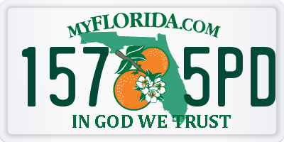 FL license plate 1575PD