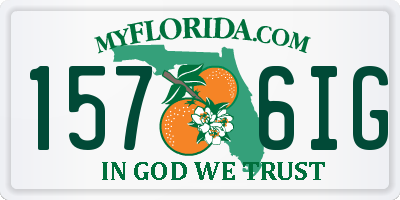FL license plate 1576IG