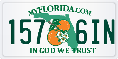 FL license plate 1576IN