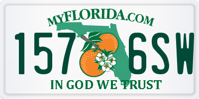 FL license plate 1576SW