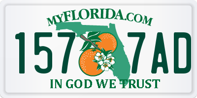 FL license plate 1577AD