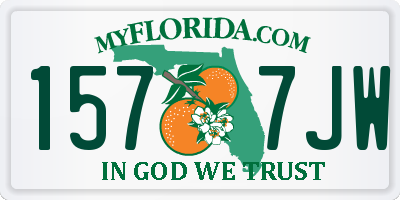 FL license plate 1577JW