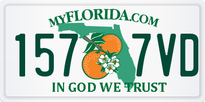 FL license plate 1577VD