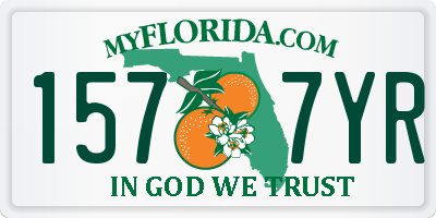 FL license plate 1577YR