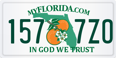 FL license plate 1577ZO