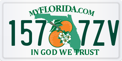 FL license plate 1577ZV