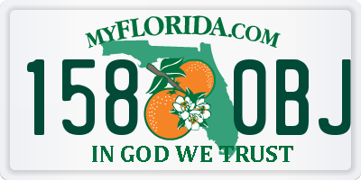 FL license plate 1580BJ