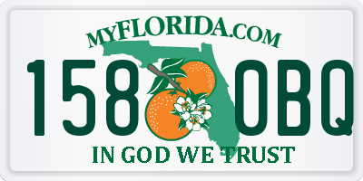 FL license plate 1580BQ