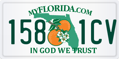 FL license plate 1581CV