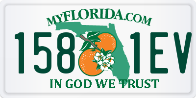 FL license plate 1581EV
