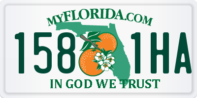 FL license plate 1581HA