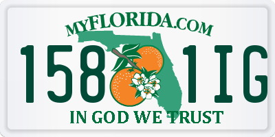 FL license plate 1581IG