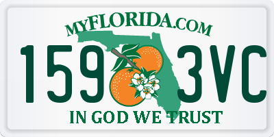 FL license plate 1593VC