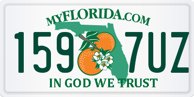 FL license plate 1597UZ