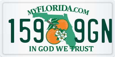FL license plate 1599GN