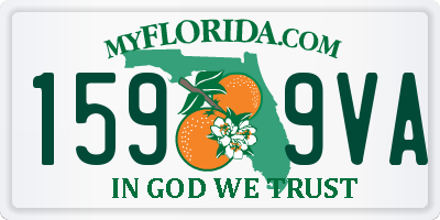 FL license plate 1599VA