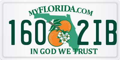 FL license plate 1602IB