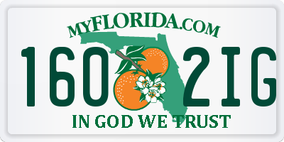 FL license plate 1602IG
