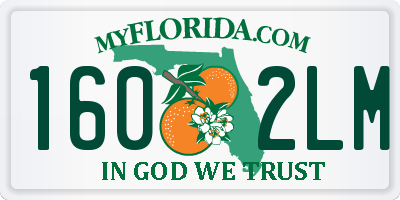 FL license plate 1602LM