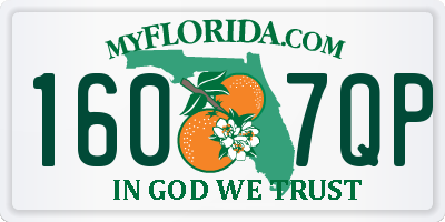 FL license plate 1607QP