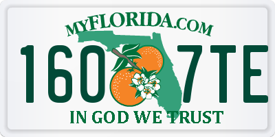 FL license plate 1607TE