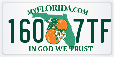 FL license plate 1607TF