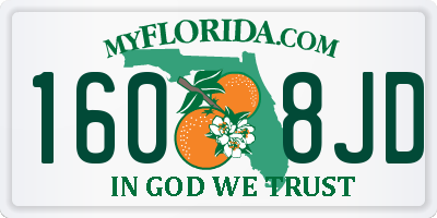 FL license plate 1608JD