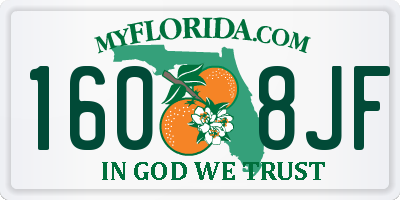 FL license plate 1608JF