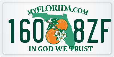 FL license plate 1608ZF
