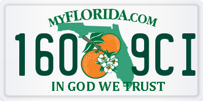 FL license plate 1609CI