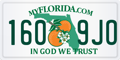 FL license plate 1609JO