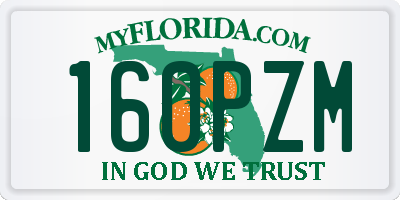 FL license plate 160PZM