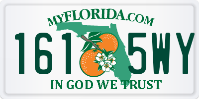 FL license plate 1615WY