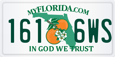 FL license plate 1616WS