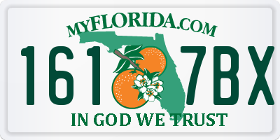 FL license plate 1617BX